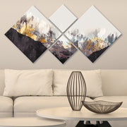 Conjunto Decorativo MDF Multicolor 4 Peças - Impressão UV Premium para Parede