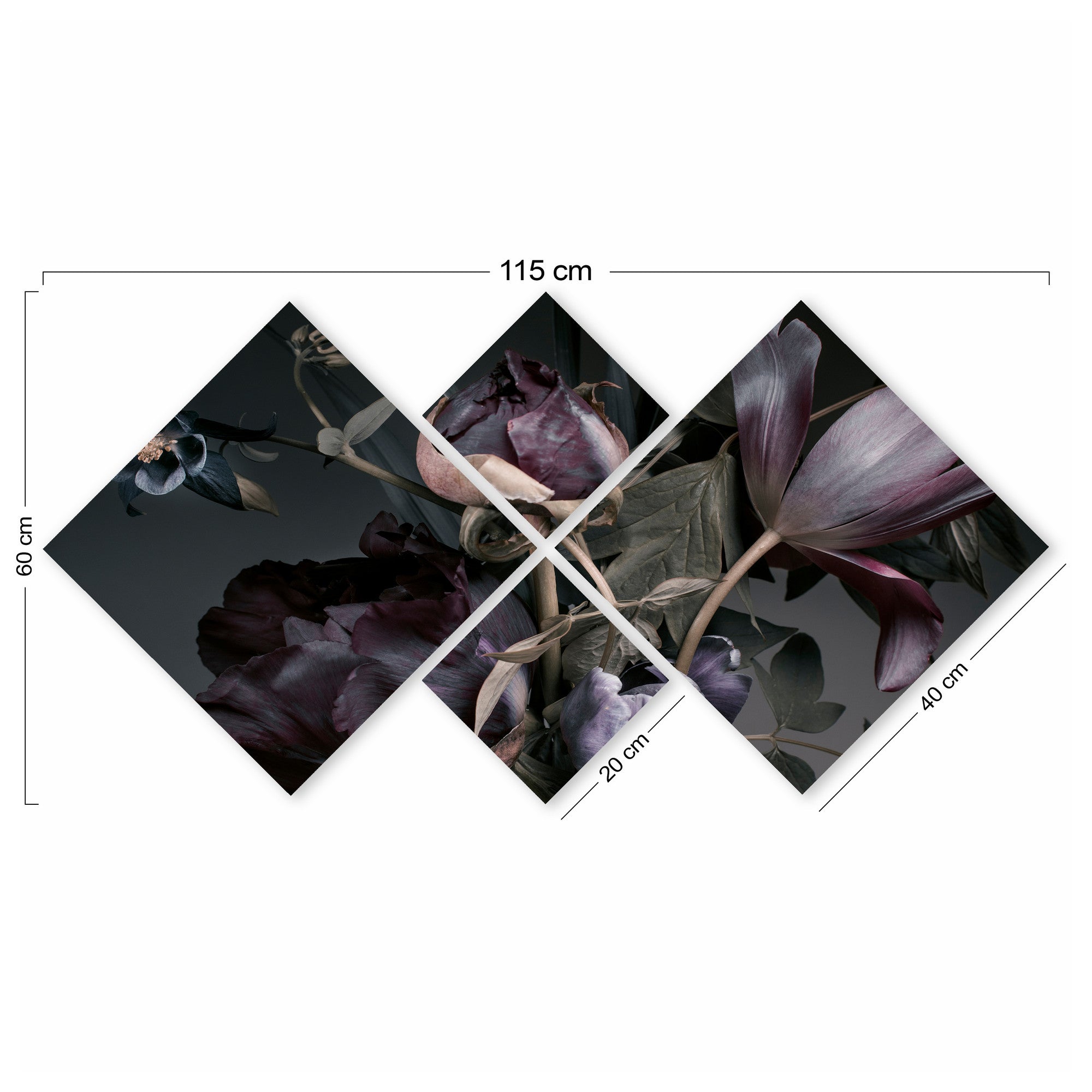 Conjunto Decorativo MDF Multicolor 4 Peças - Impressão UV Premium para Parede