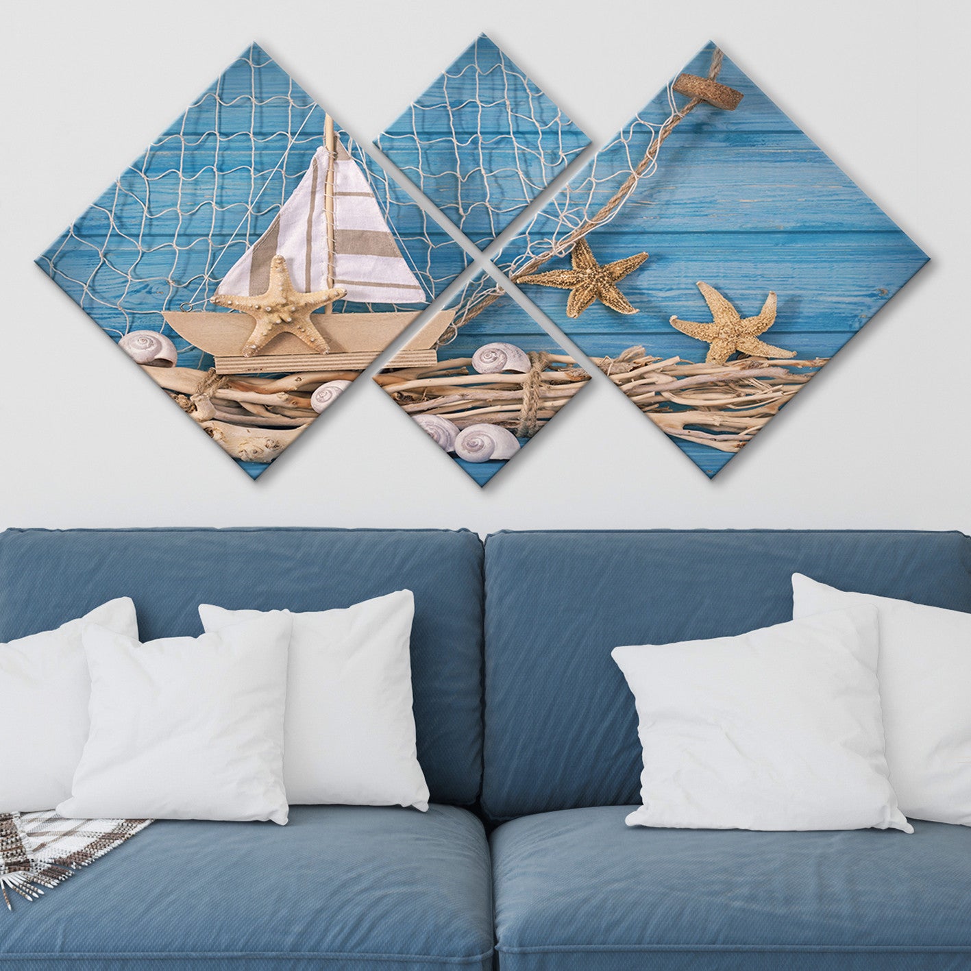 Conjunto Decorativo MDF Multicolor 4 Peças - Impressão UV Premium para Parede