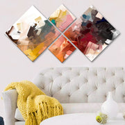 Conjunto Decorativo MDF Multicolor 4 Peças - Impressão UV Premium para Parede