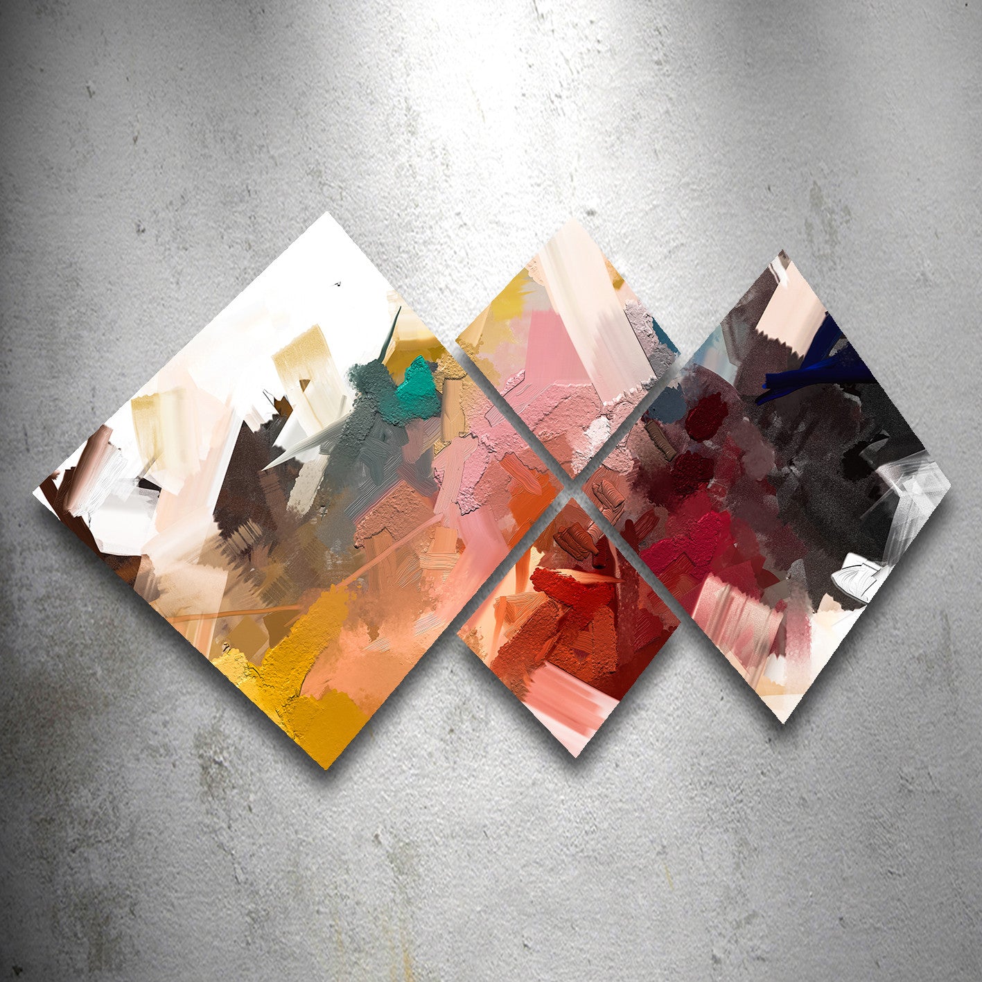 Conjunto Decorativo MDF Multicolor 4 Peças - Impressão UV Premium para Parede