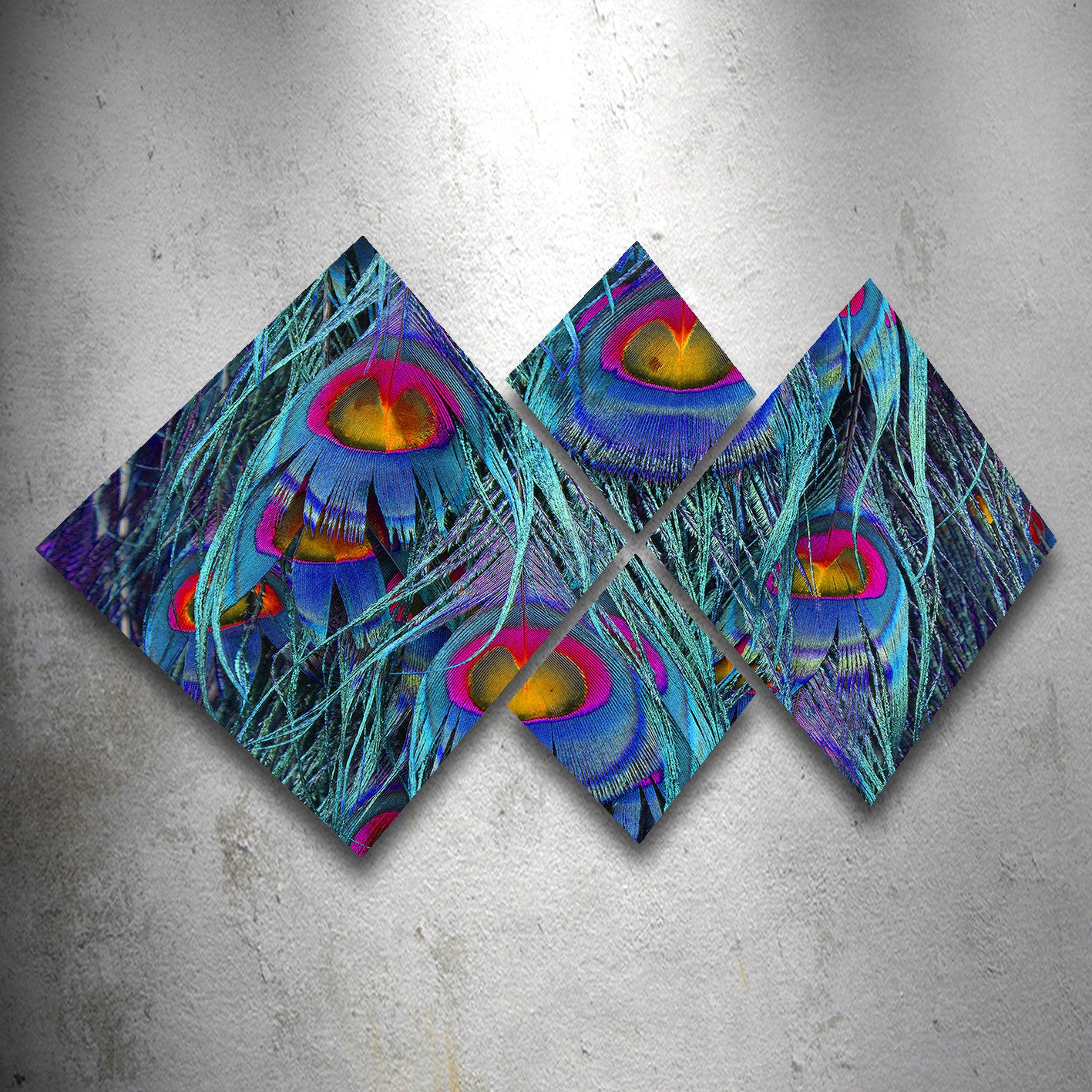 Conjunto Decorativo MDF Multicolor 4 Peças - Impressão UV Premium para Parede