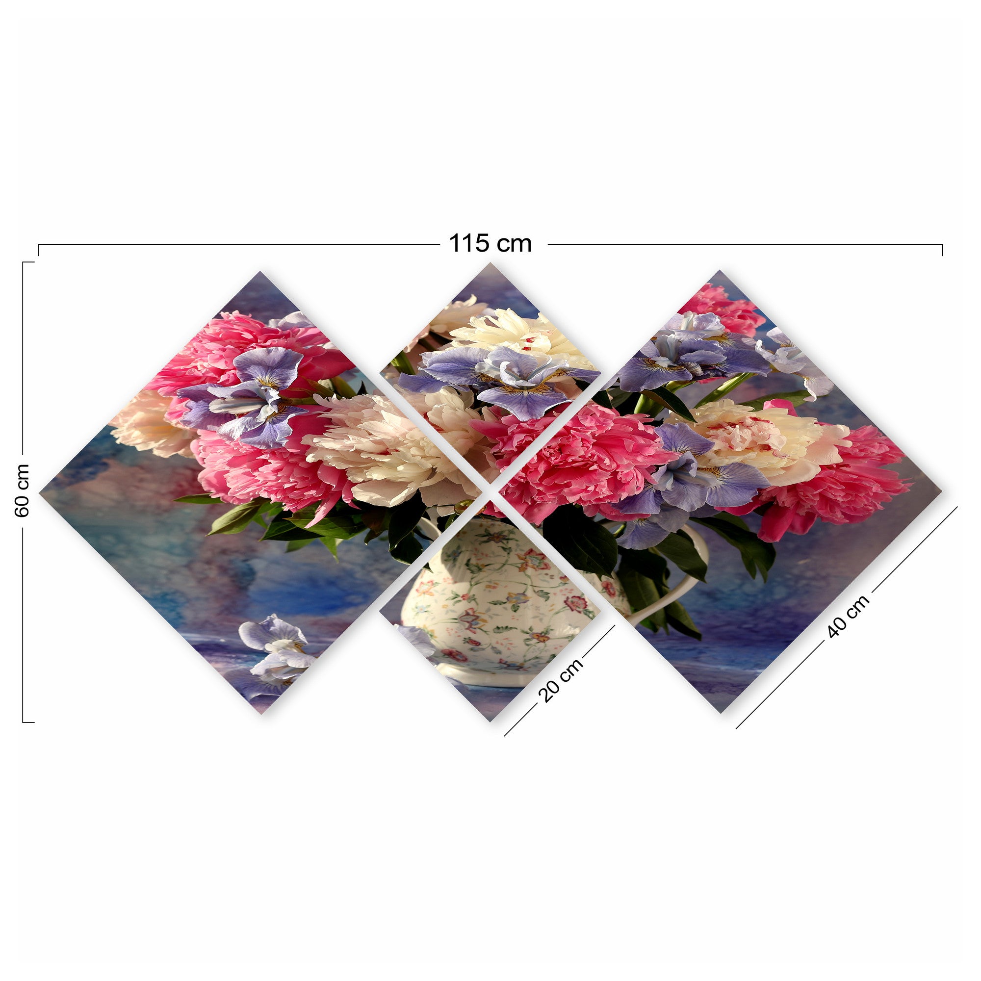 Conjunto Decorativo MDF Multicolor 4 Peças - Impressão UV Premium para Parede