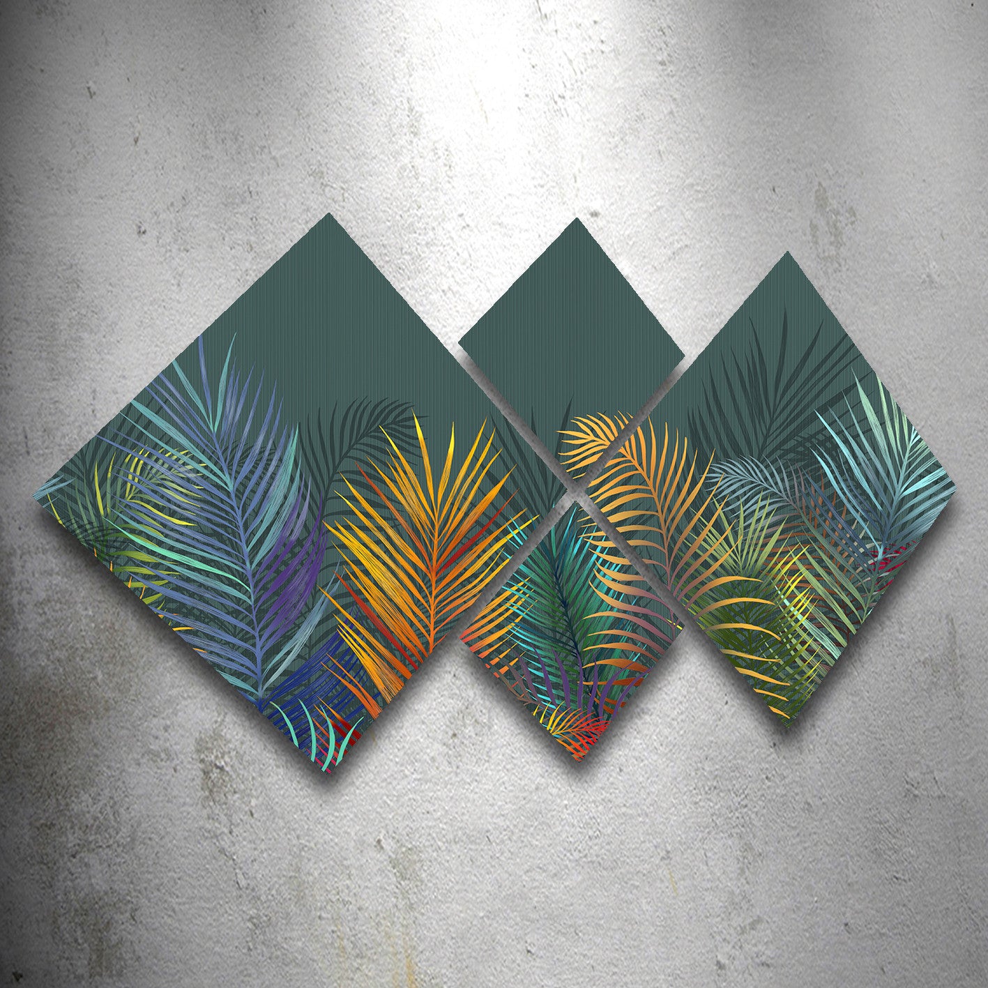 Conjunto Decorativo MDF Multicolor 4 Peças - Impressão UV Premium para Parede