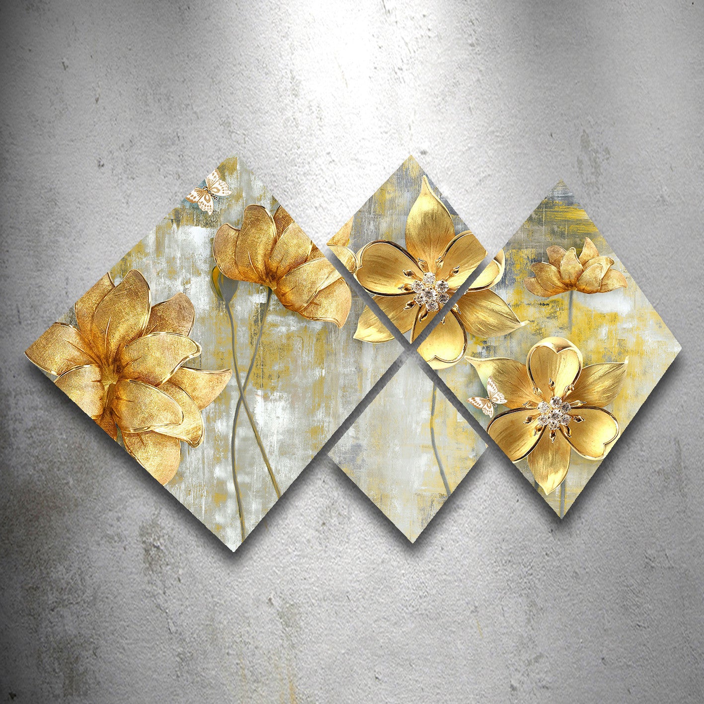 Conjunto Decorativo MDF Multicolor 4 Peças - Impressão UV Premium para Parede