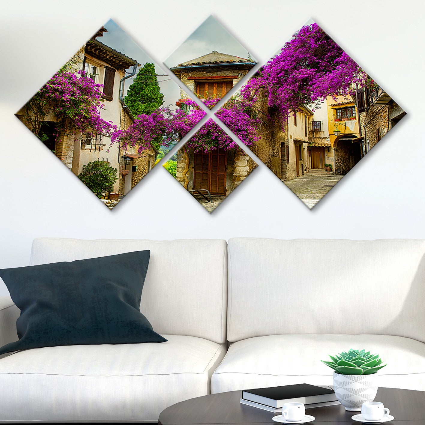 Conjunto Decorativo MDF Multicolor 4 Peças - Impressão UV Premium para Parede