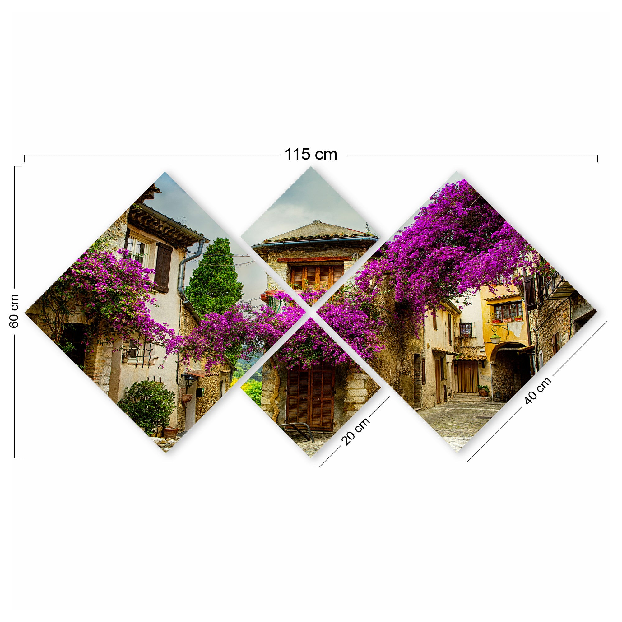 Conjunto Decorativo MDF Multicolor 4 Peças - Impressão UV Premium para Parede