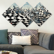 Conjunto Decorativo MDF Multicolor 4 Peças - Impressão UV Premium para Parede