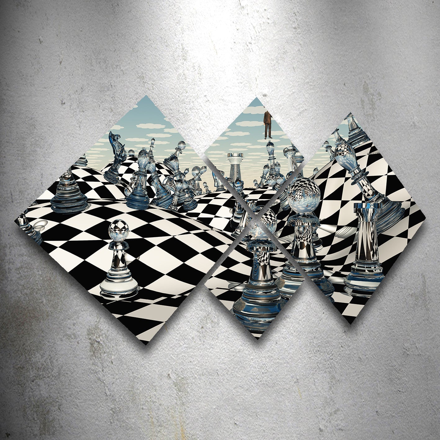 Conjunto Decorativo MDF Multicolor 4 Peças - Impressão UV Premium para Parede