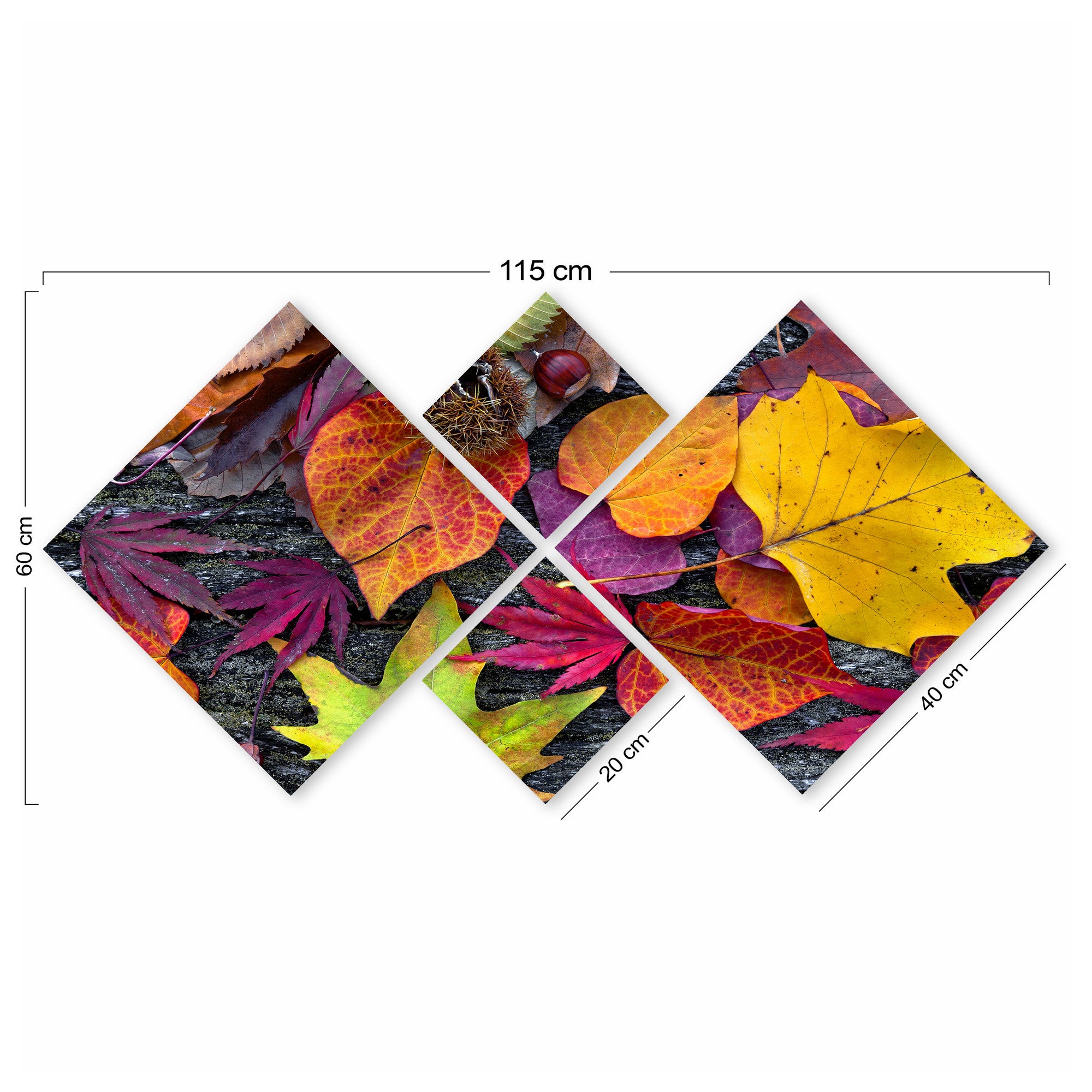 Conjunto Decorativo MDF Multicolor 4 Peças - Impressão UV Premium para Parede