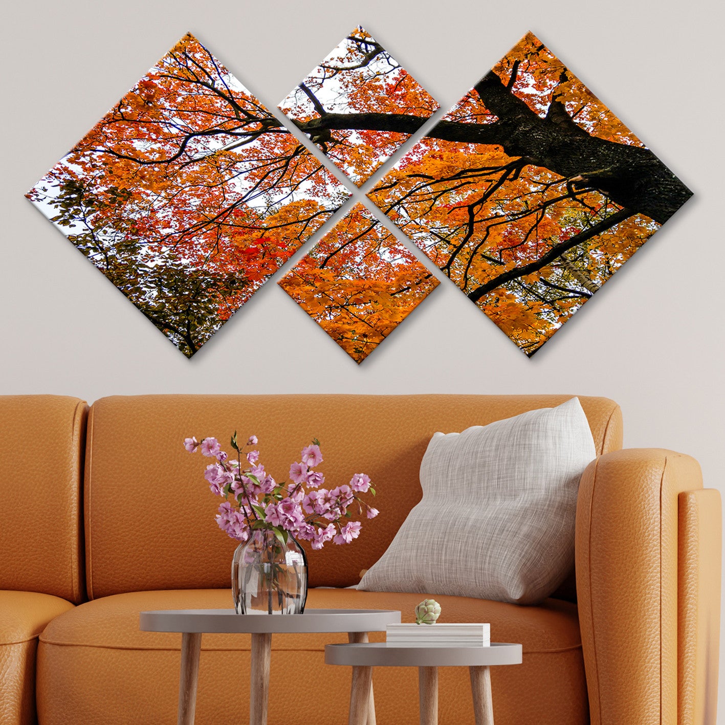 Conjunto Decorativo MDF Multicolor 4 Peças - Impressão UV Premium para Parede