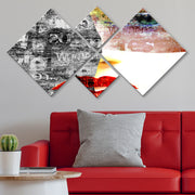 Conjunto Decorativo MDF Multicolor 4 Peças - Impressão UV Premium para Parede