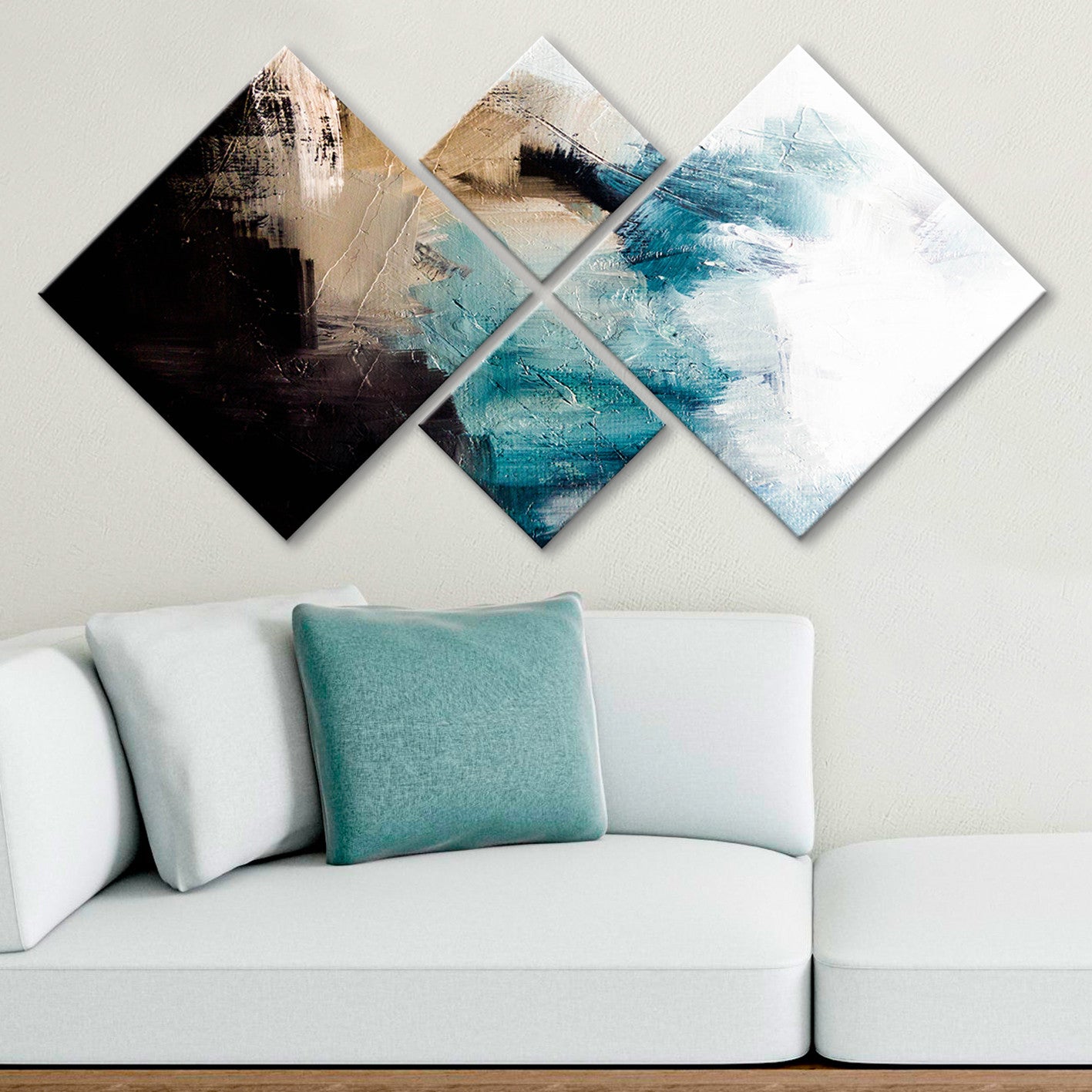 Conjunto Decorativo MDF Multicolor 4 Peças - Impressão UV Premium para Parede