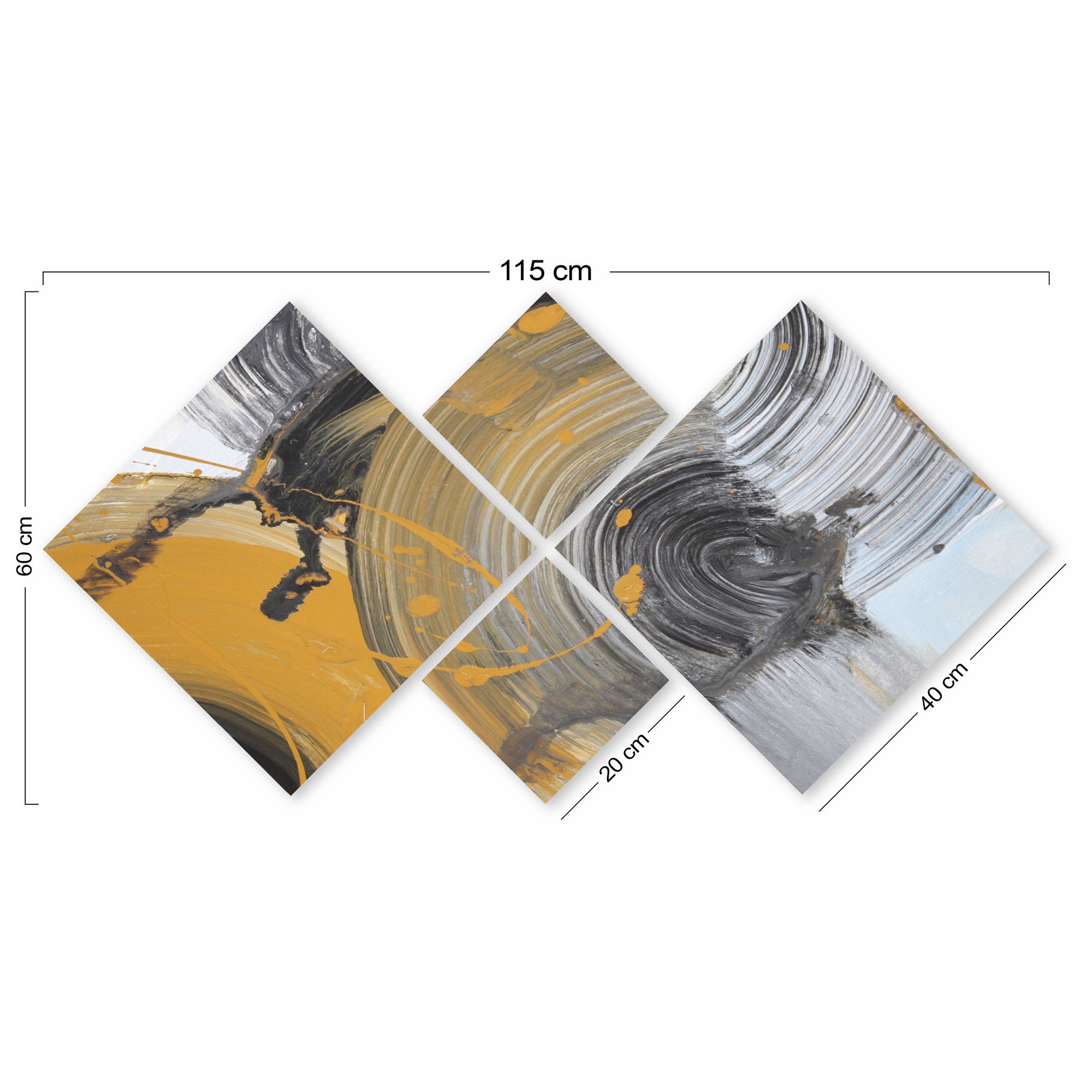 Conjunto Decorativo MDF Multicolor 4 Peças - Impressão UV Premium para Parede