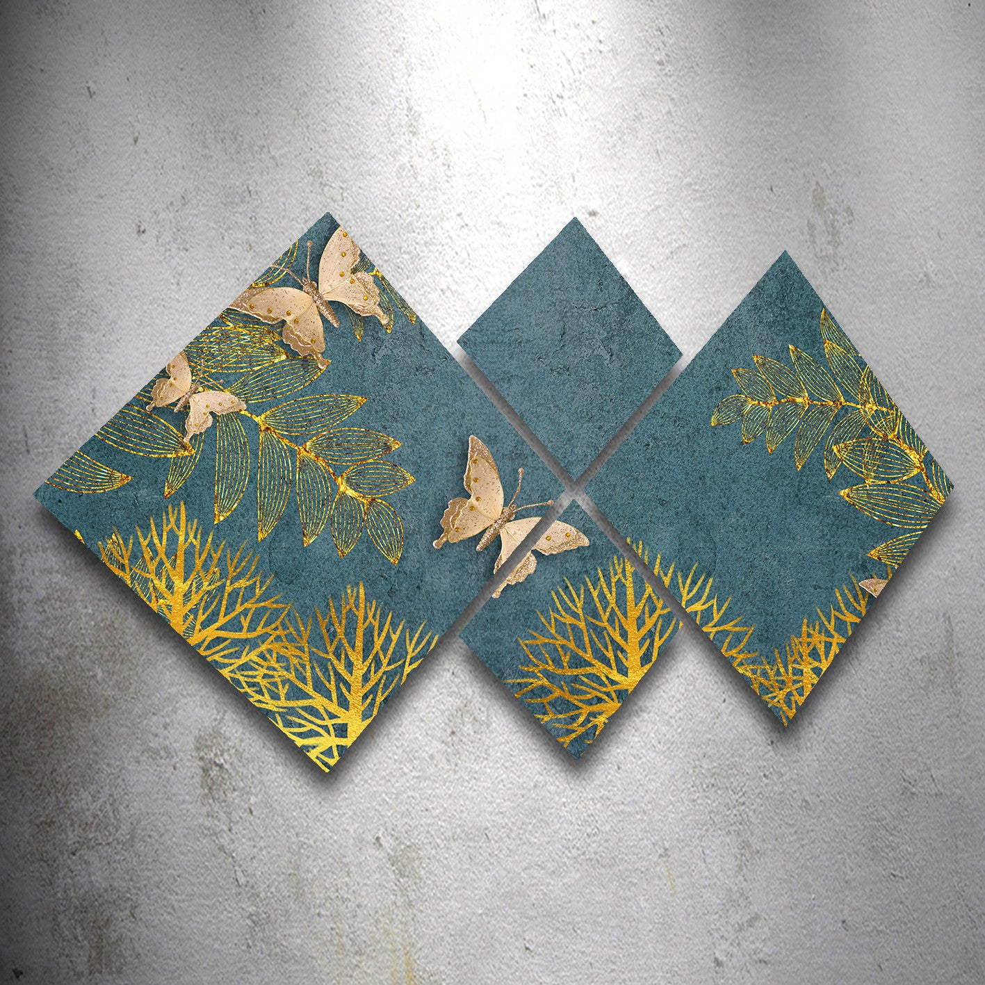 Conjunto Decorativo MDF Multicolor 4 Peças - Impressão UV Premium para Parede