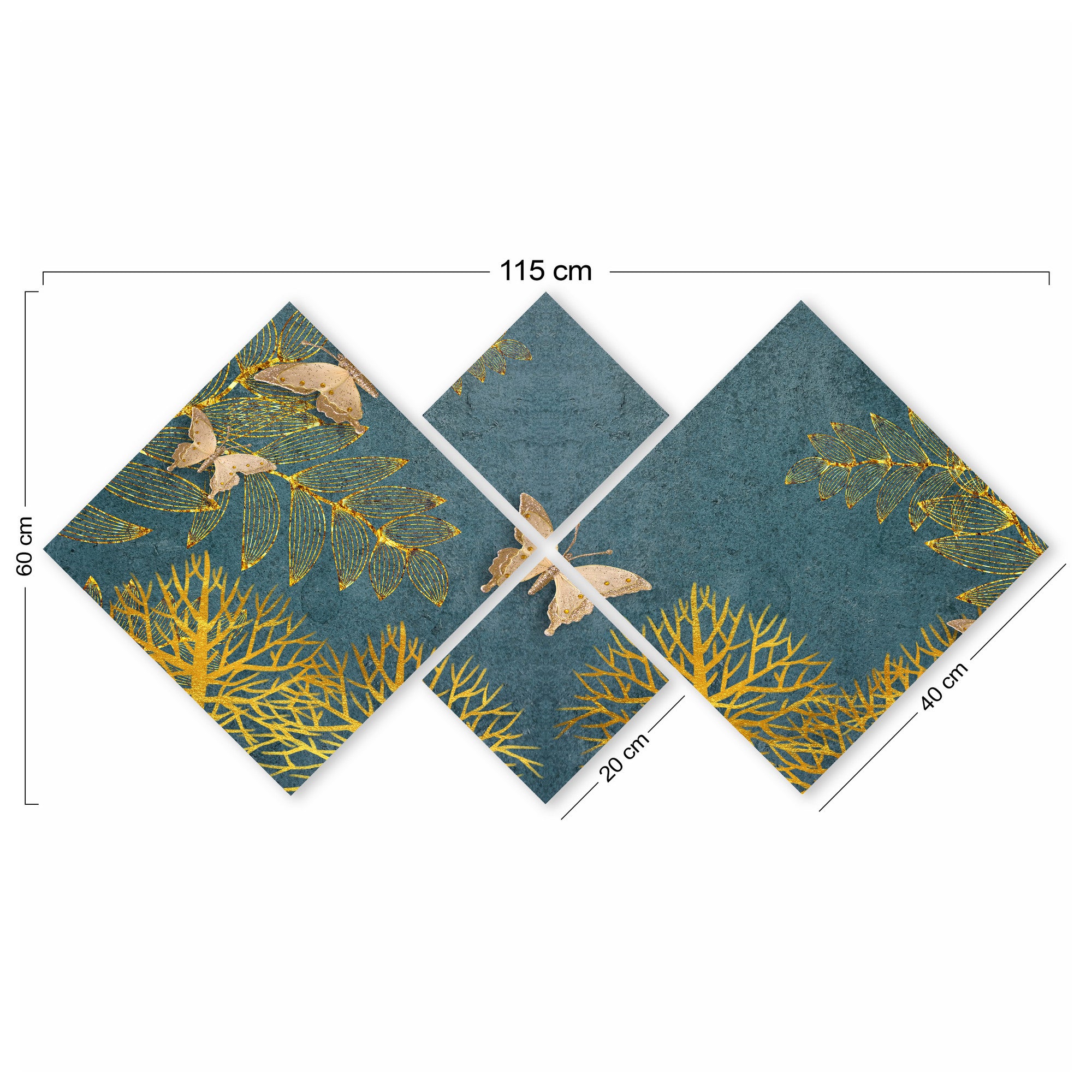 Conjunto Decorativo MDF Multicolor 4 Peças - Impressão UV Premium para Parede