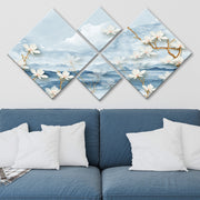 Conjunto Decorativo MDF Multicolor 4 Peças - Impressão UV Premium para Parede