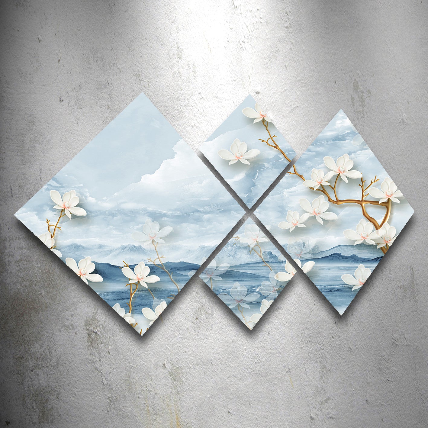 Conjunto Decorativo MDF Multicolor 4 Peças - Impressão UV Premium para Parede