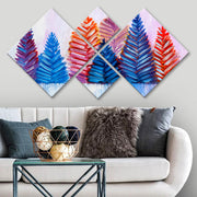 Conjunto Decorativo MDF Multicolor 4 Peças - Impressão UV Premium para Parede