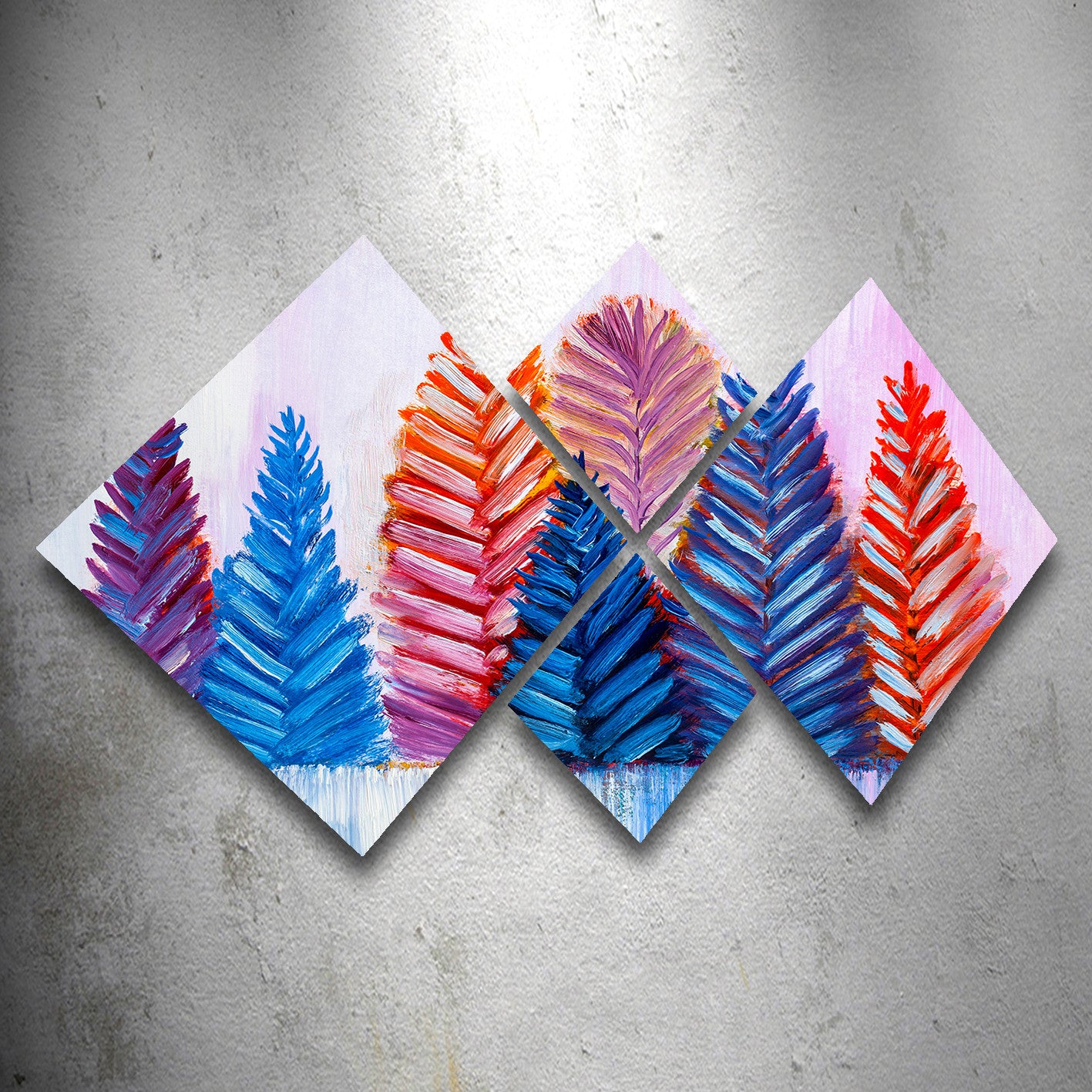 Conjunto Decorativo MDF Multicolor 4 Peças - Impressão UV Premium para Parede