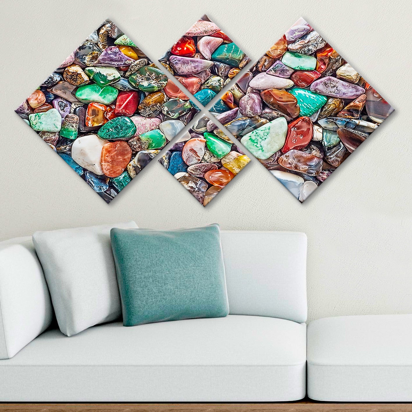 Conjunto Decorativo MDF Multicolor 4 Peças - Impressão UV Premium para Parede