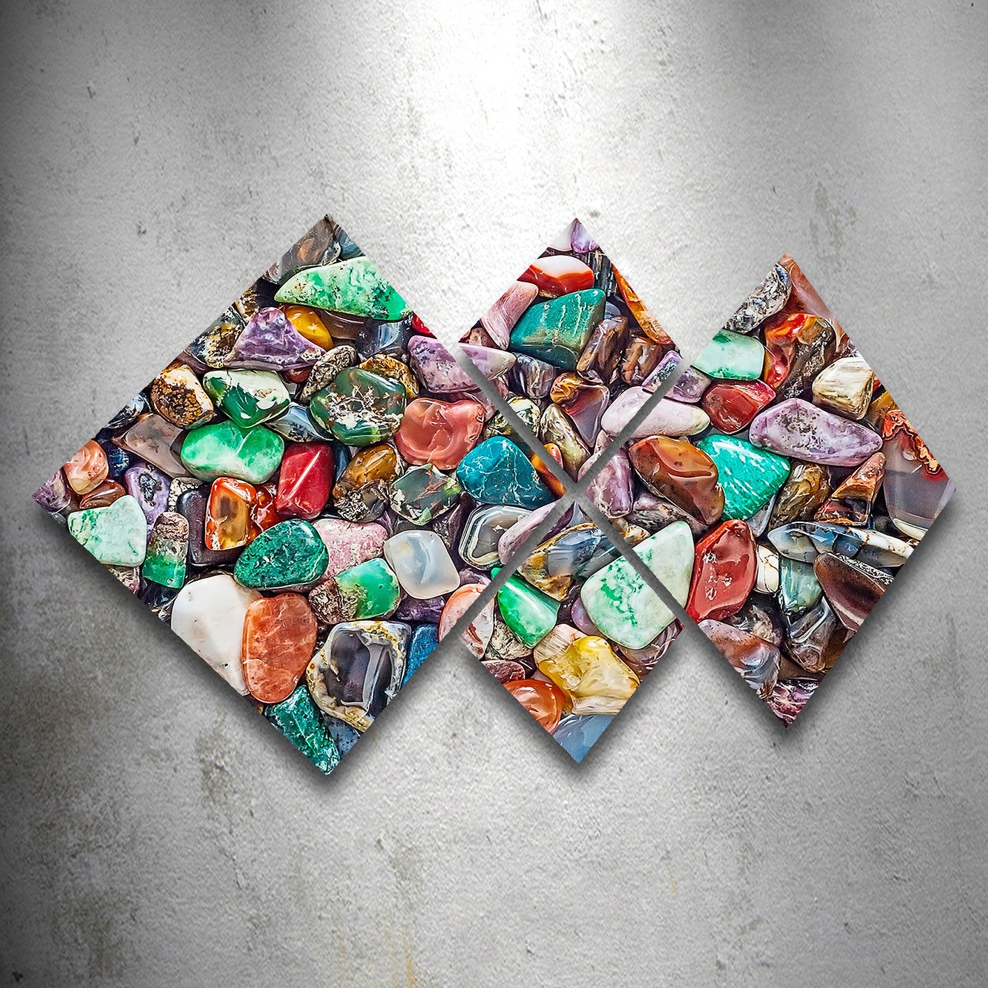 Conjunto Decorativo MDF Multicolor 4 Peças - Impressão UV Premium para Parede