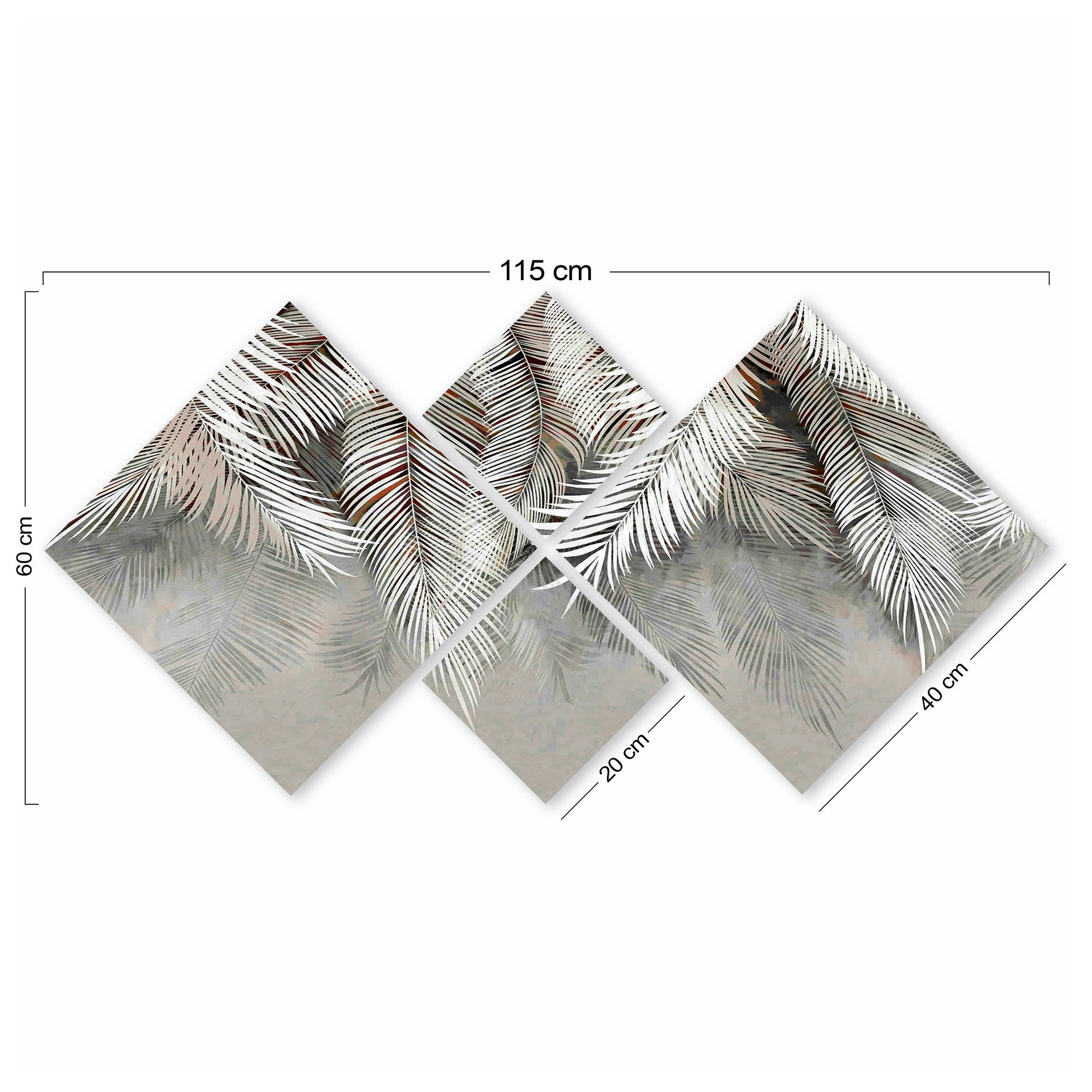 Conjunto Decorativo MDF Multicolor 4 Peças - Impressão UV Premium para Parede