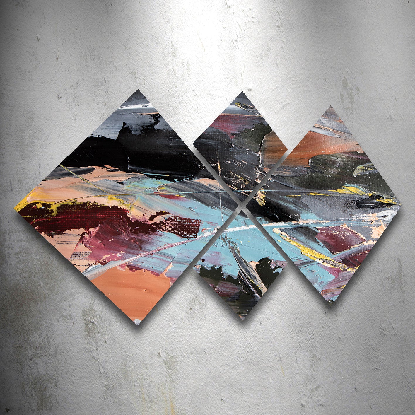 Conjunto Decorativo MDF Multicolor 4 Peças - Impressão UV Premium para Parede