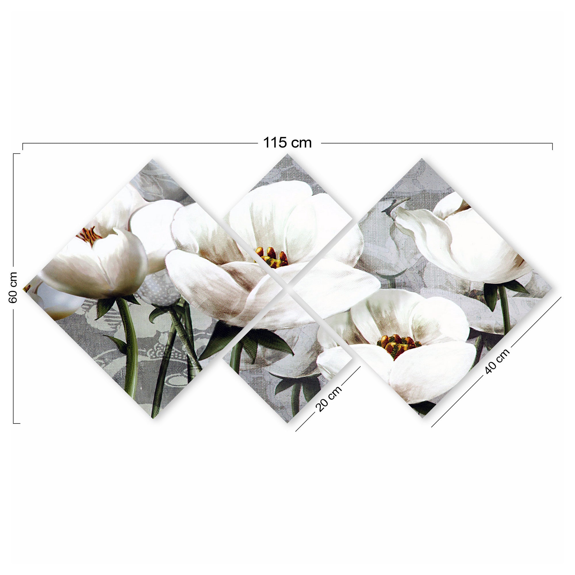 Conjunto Decorativo MDF Multicolor 4 Peças - Impressão UV Premium para Parede