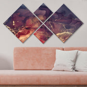 Conjunto Decorativo MDF Multicolor 4 Peças - Impressão UV Premium para Parede