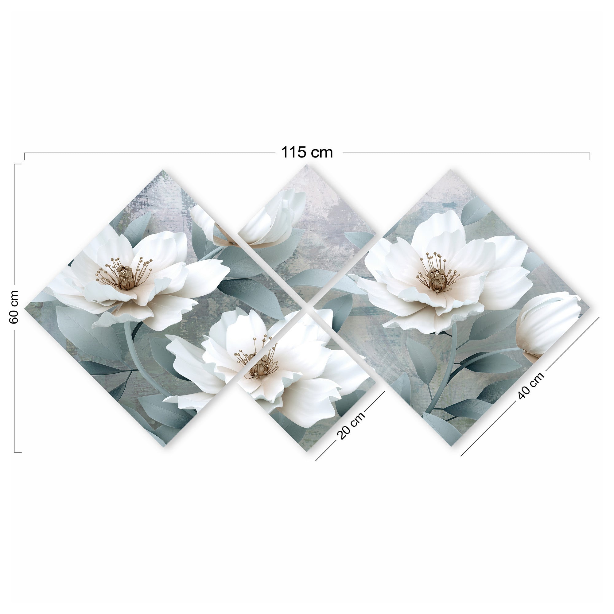 Conjunto Decorativo MDF Multicolor 4 Peças - Impressão UV Premium para Parede