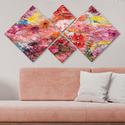 Conjunto Decorativo MDF Multicolor 4 Peças - Impressão UV Premium para Parede