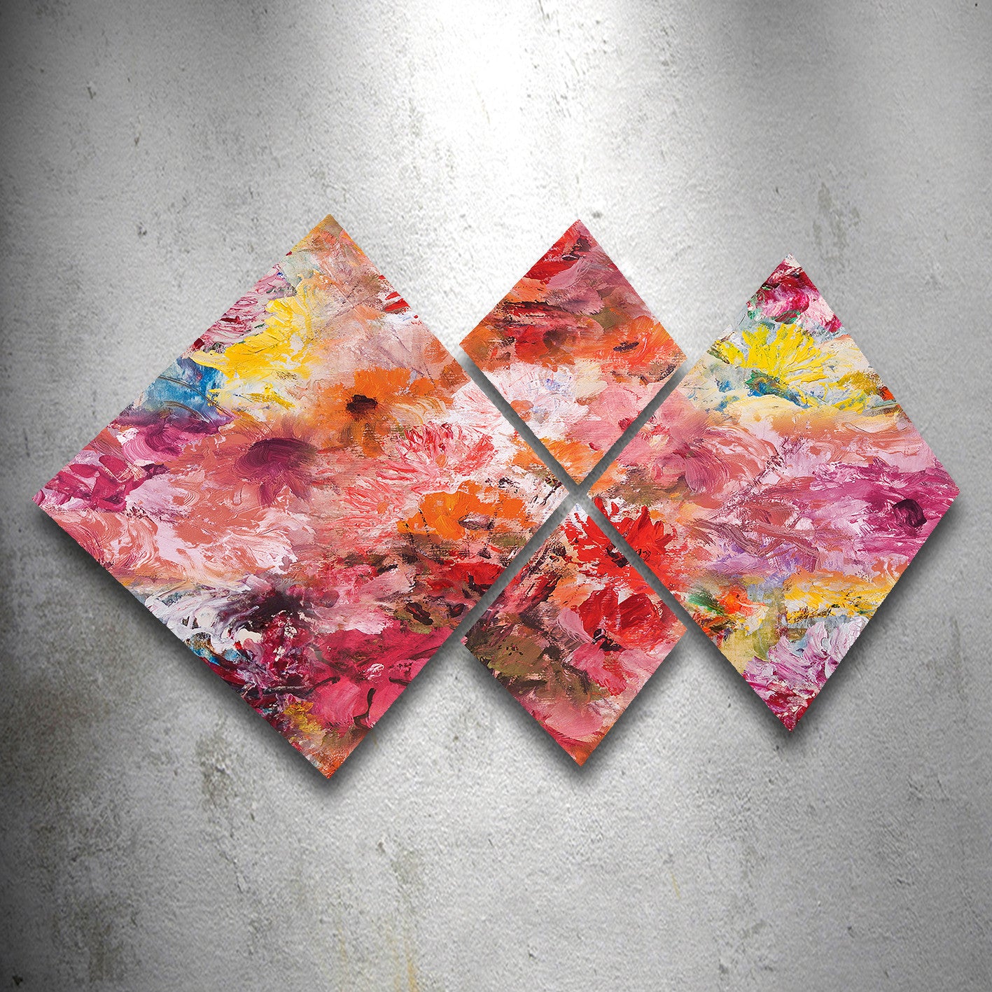 Conjunto Decorativo MDF Multicolor 4 Peças - Impressão UV Premium para Parede