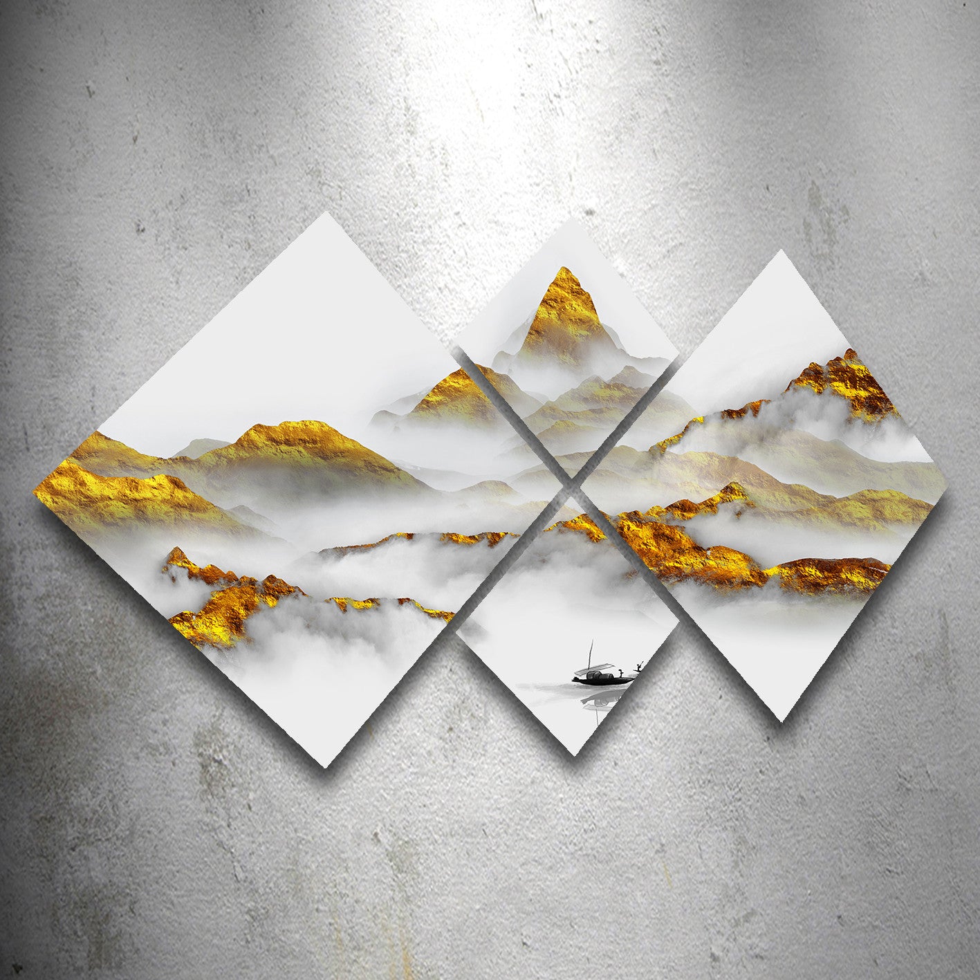 Conjunto Decorativo MDF Multicolor 4 Peças - Impressão UV Premium para Parede