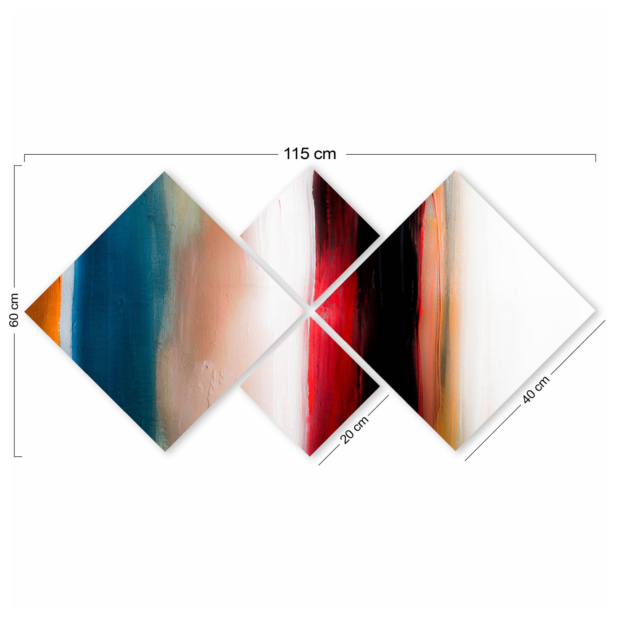 Conjunto Decorativo MDF Multicolor 4 Peças - Impressão UV Premium para Parede