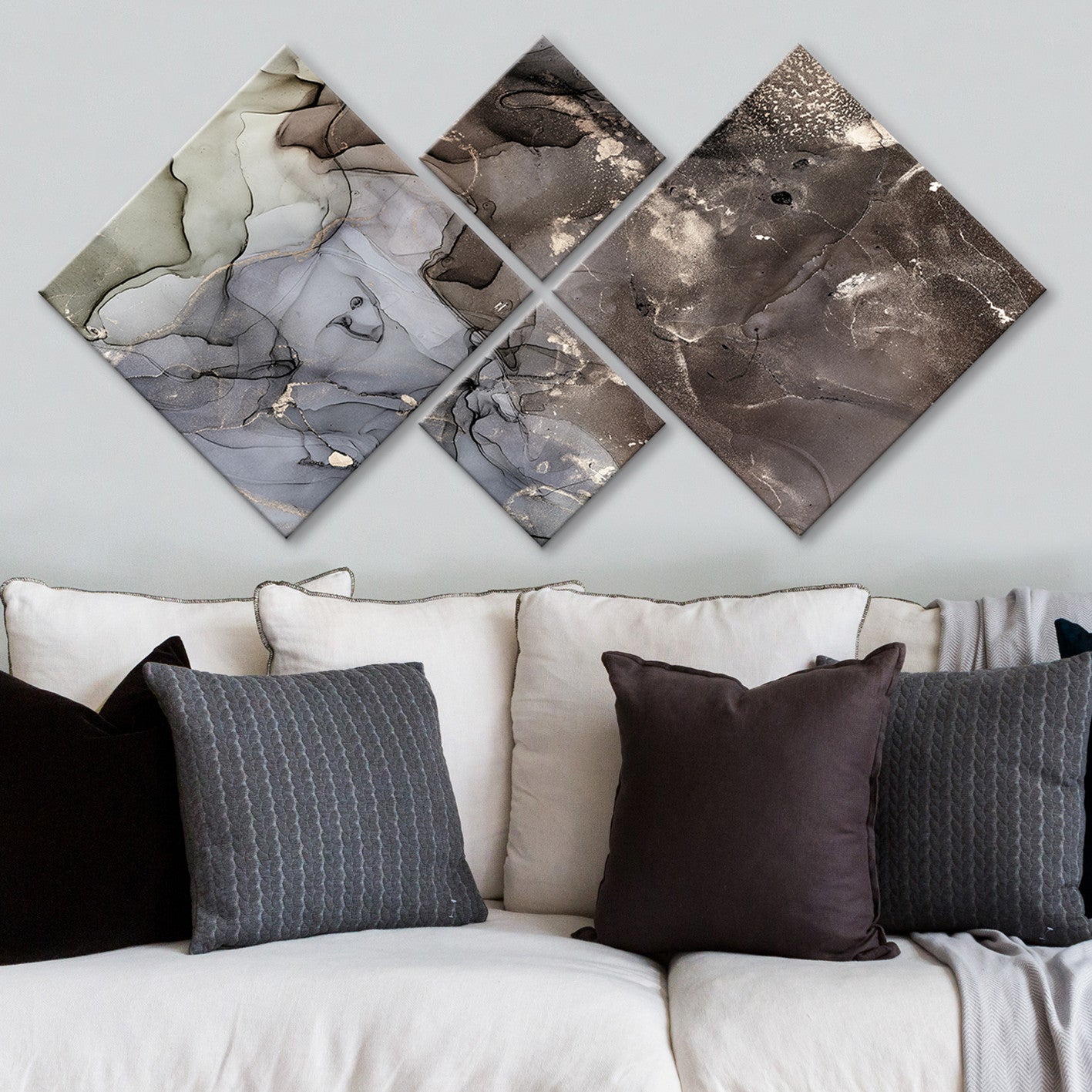 Conjunto Decorativo MDF Multicolor 4 Peças - Impressão UV Premium para Parede