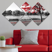 Conjunto Decorativo MDF Multicolor 4 Peças - Impressão UV Premium para Parede