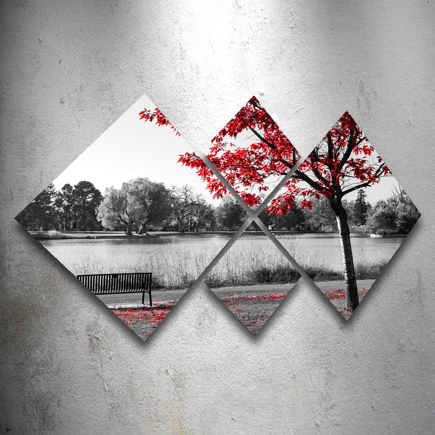 Conjunto Decorativo MDF Multicolor 4 Peças - Impressão UV Premium para Parede