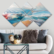 Conjunto Decorativo MDF Multicolor 4 Peças - Impressão UV Premium para Parede