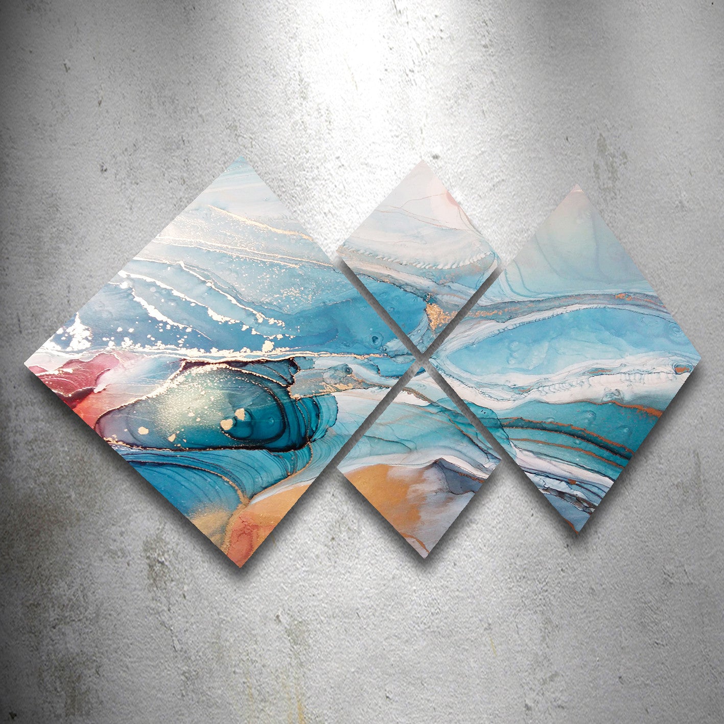 Conjunto Decorativo MDF Multicolor 4 Peças - Impressão UV Premium para Parede