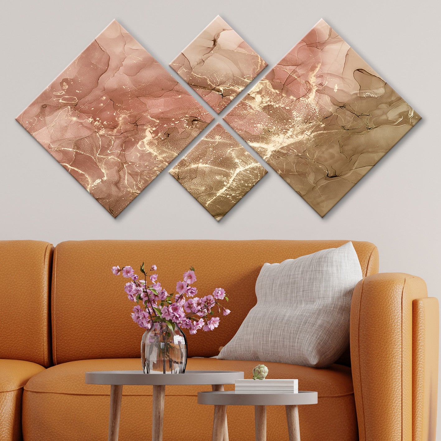 Conjunto Decorativo MDF Multicolor 4 Peças - Impressão UV Premium para Parede