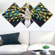 Conjunto Decorativo MDF Multicolor 4 Peças - Impressão UV Premium para Parede