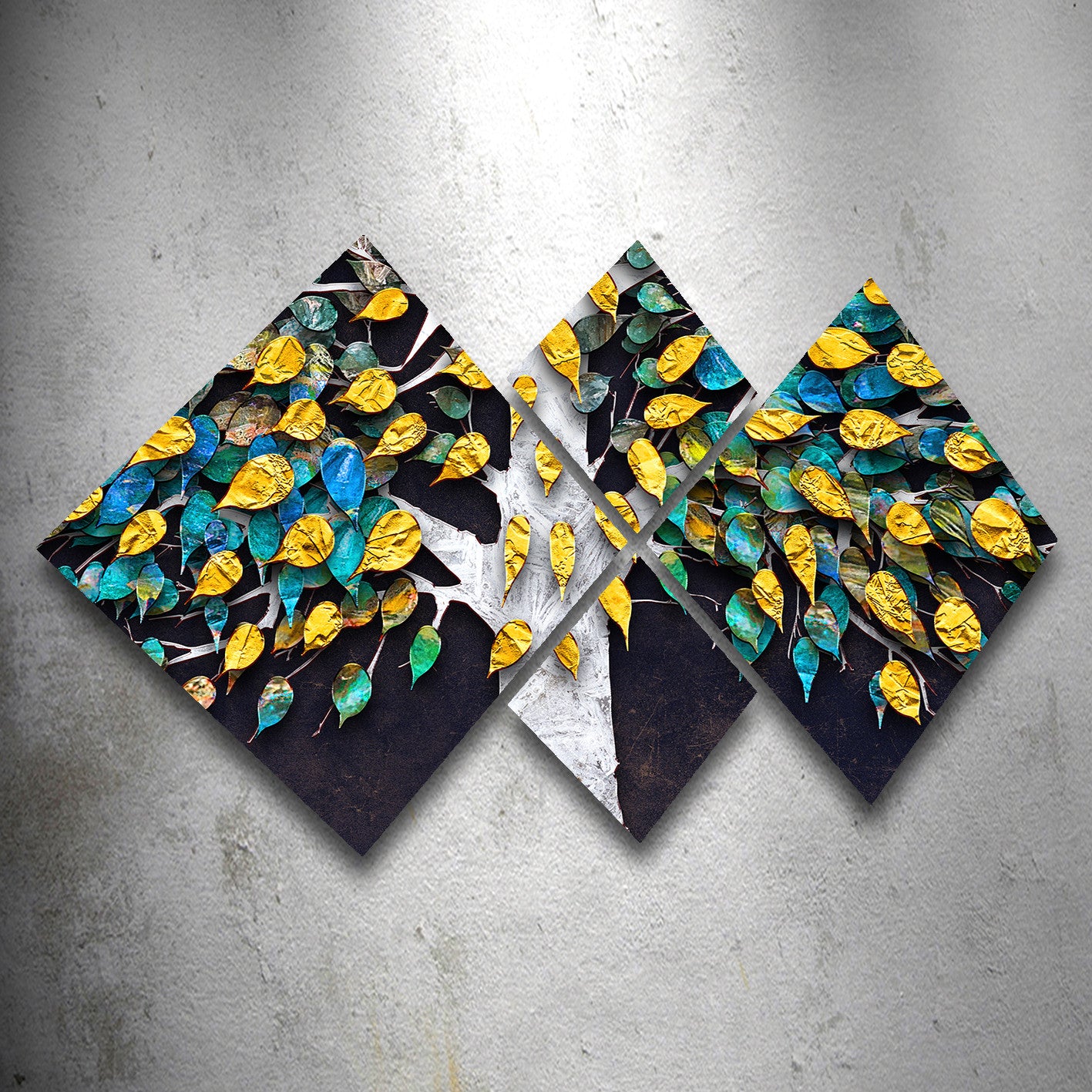 Conjunto Decorativo MDF Multicolor 4 Peças - Impressão UV Premium para Parede