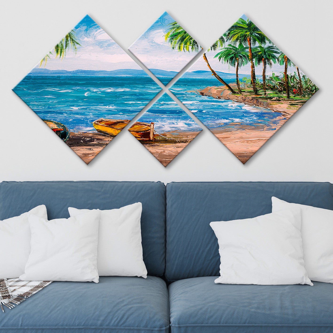 Conjunto Decorativo MDF Multicolor 4 Peças - Impressão UV Premium para Parede