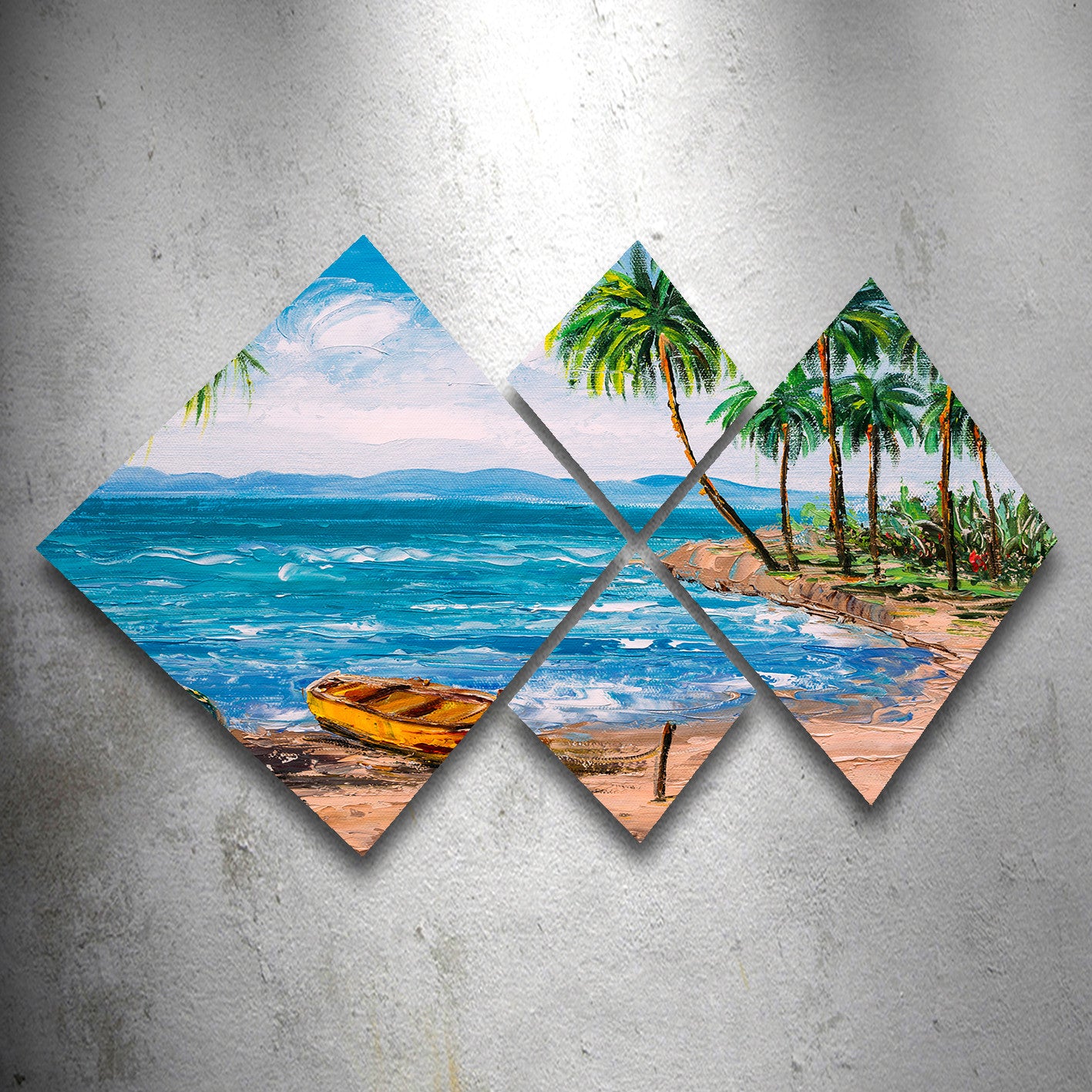 Conjunto Decorativo MDF Multicolor 4 Peças - Impressão UV Premium para Parede