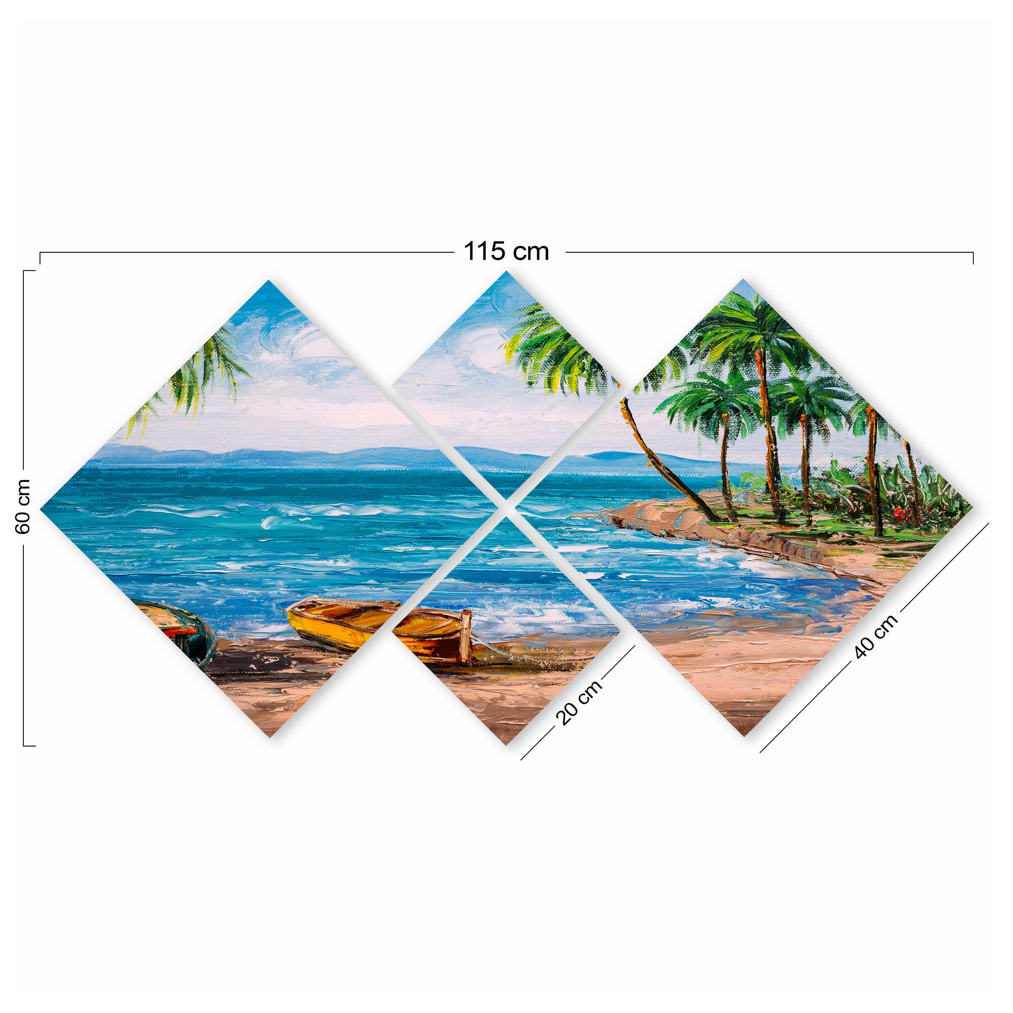 Conjunto Decorativo MDF Multicolor 4 Peças - Impressão UV Premium para Parede