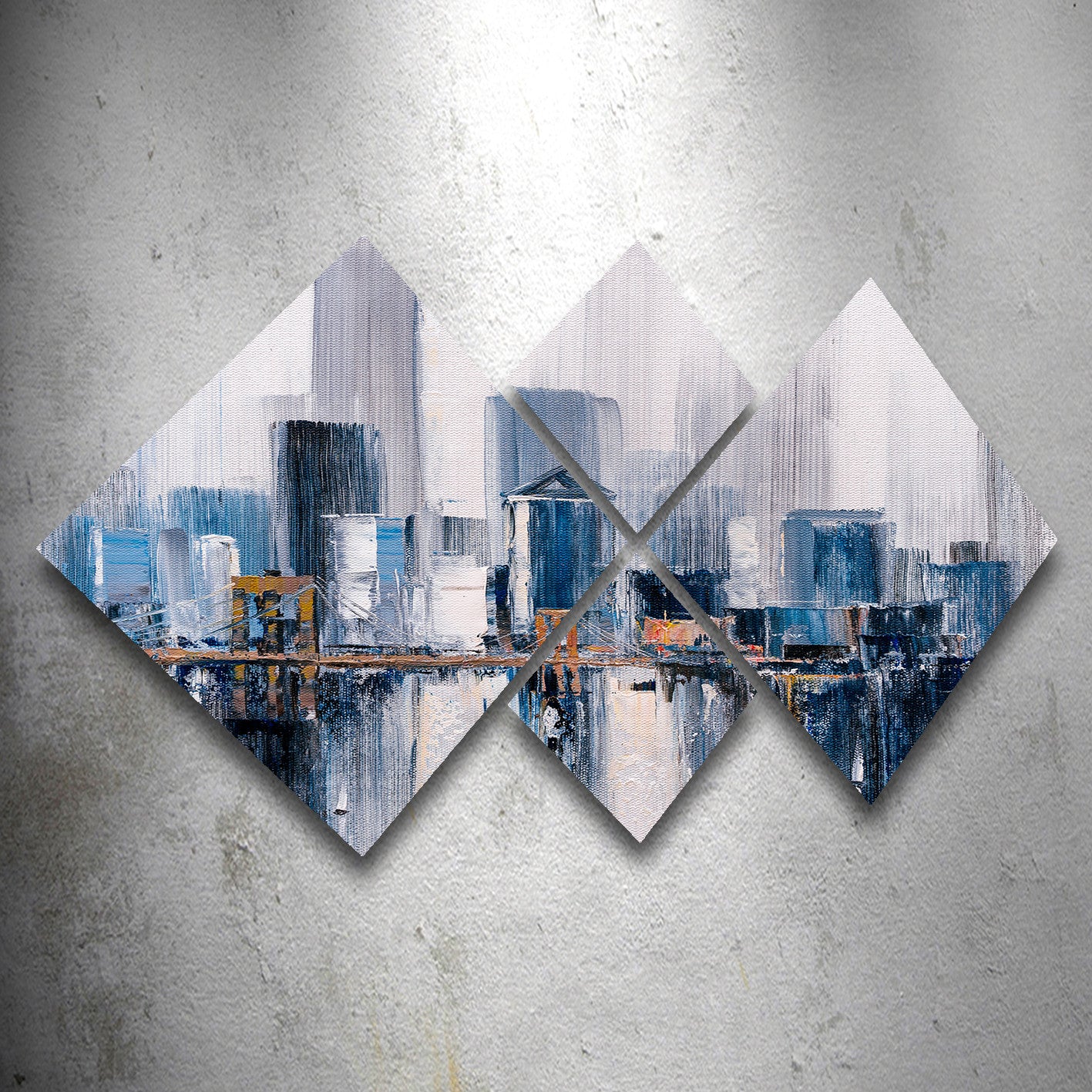 Conjunto Decorativo MDF Multicolor 4 Peças - Impressão UV Premium para Parede