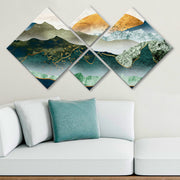 Conjunto Decorativo MDF Multicolor 4 Peças - Impressão UV Premium para Parede