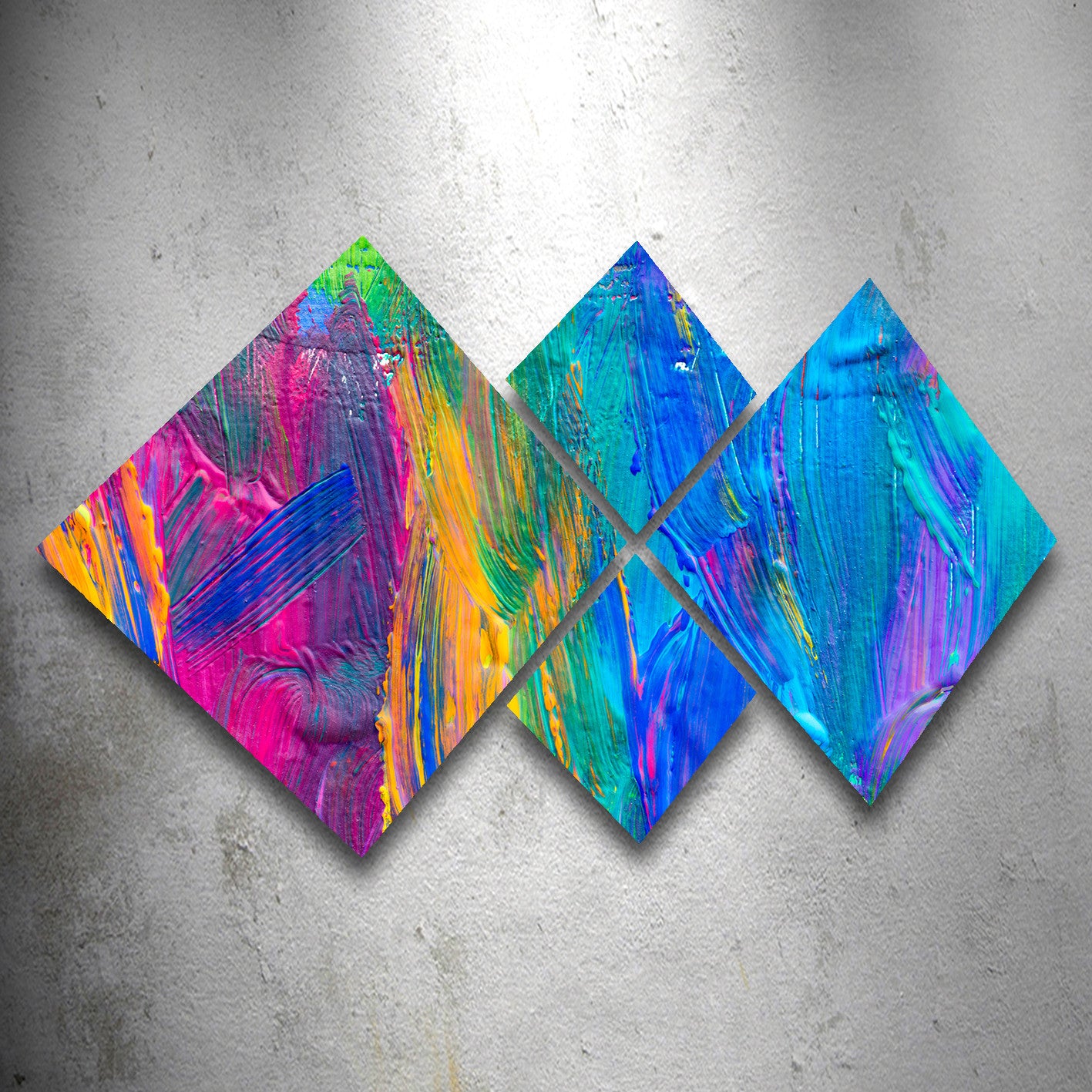 Conjunto Decorativo MDF Multicolor 4 Peças - Impressão UV Premium para Parede