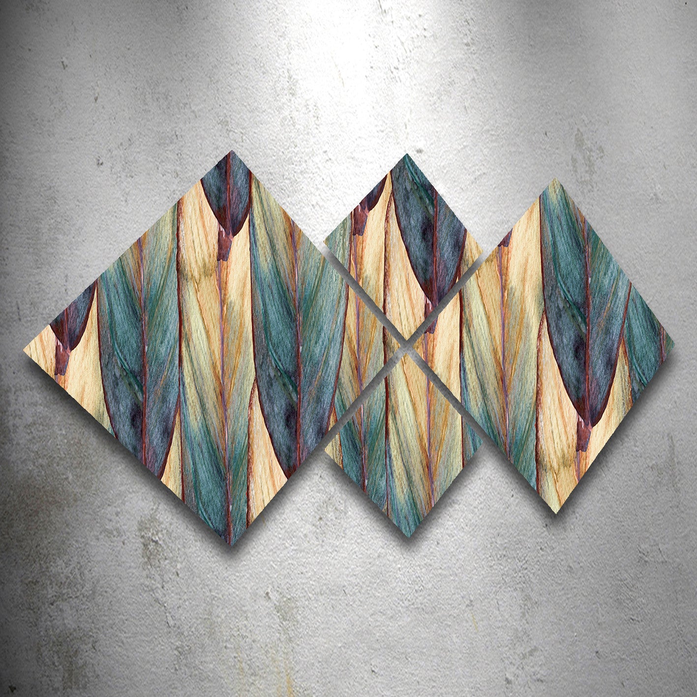 Conjunto Decorativo MDF Multicolor 4 Peças - Impressão UV Premium para Parede